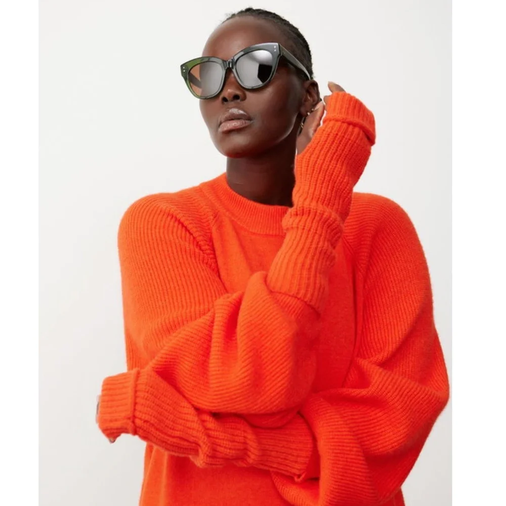 Red-Orange Fingerless Gloves